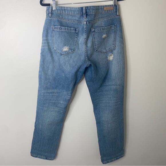 Blank NYC Embellished Studded Girlfriend Crop Light Wash Western Jeans Size 28 - Picture 7 of 10